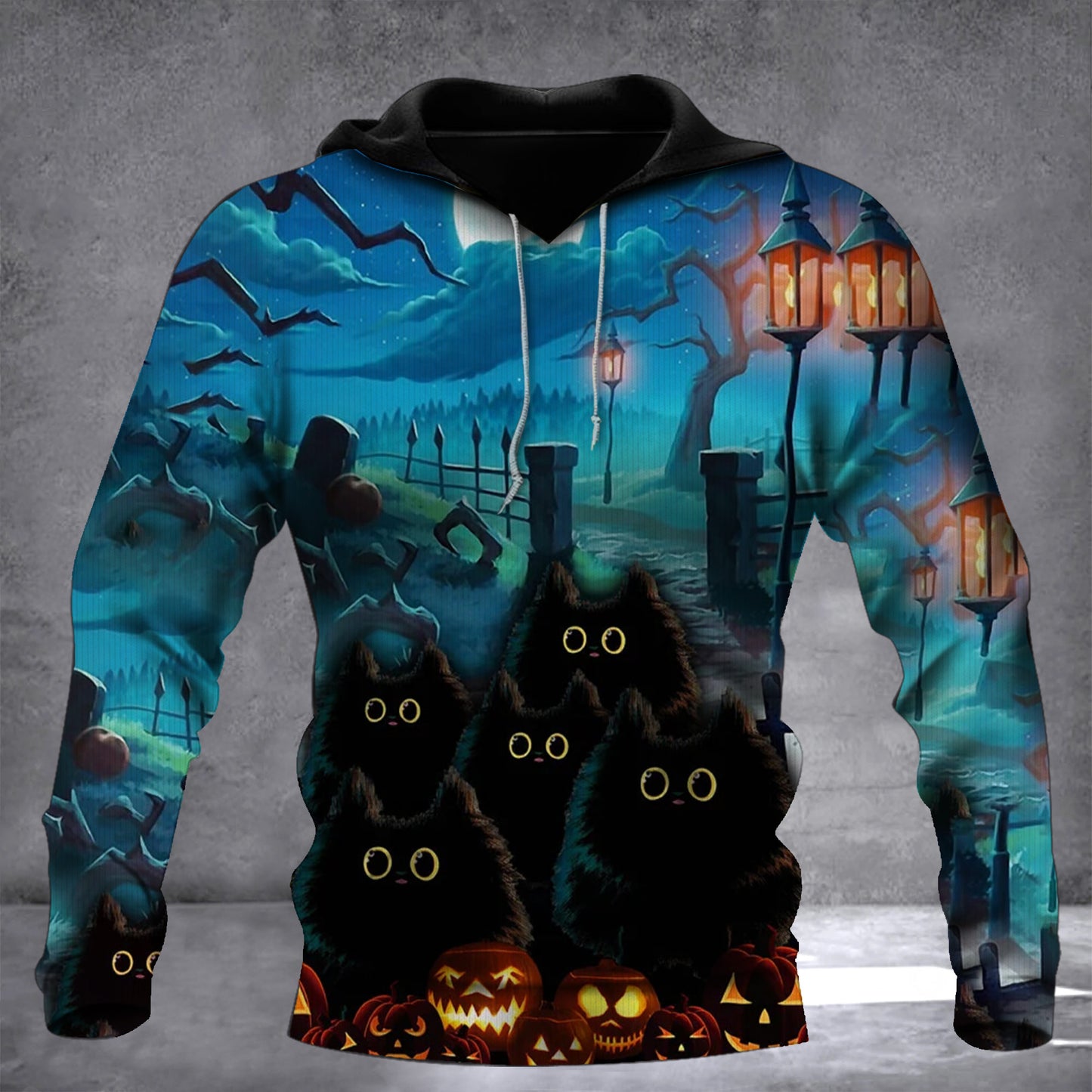 Black Cat Halloween 3D Hoodie