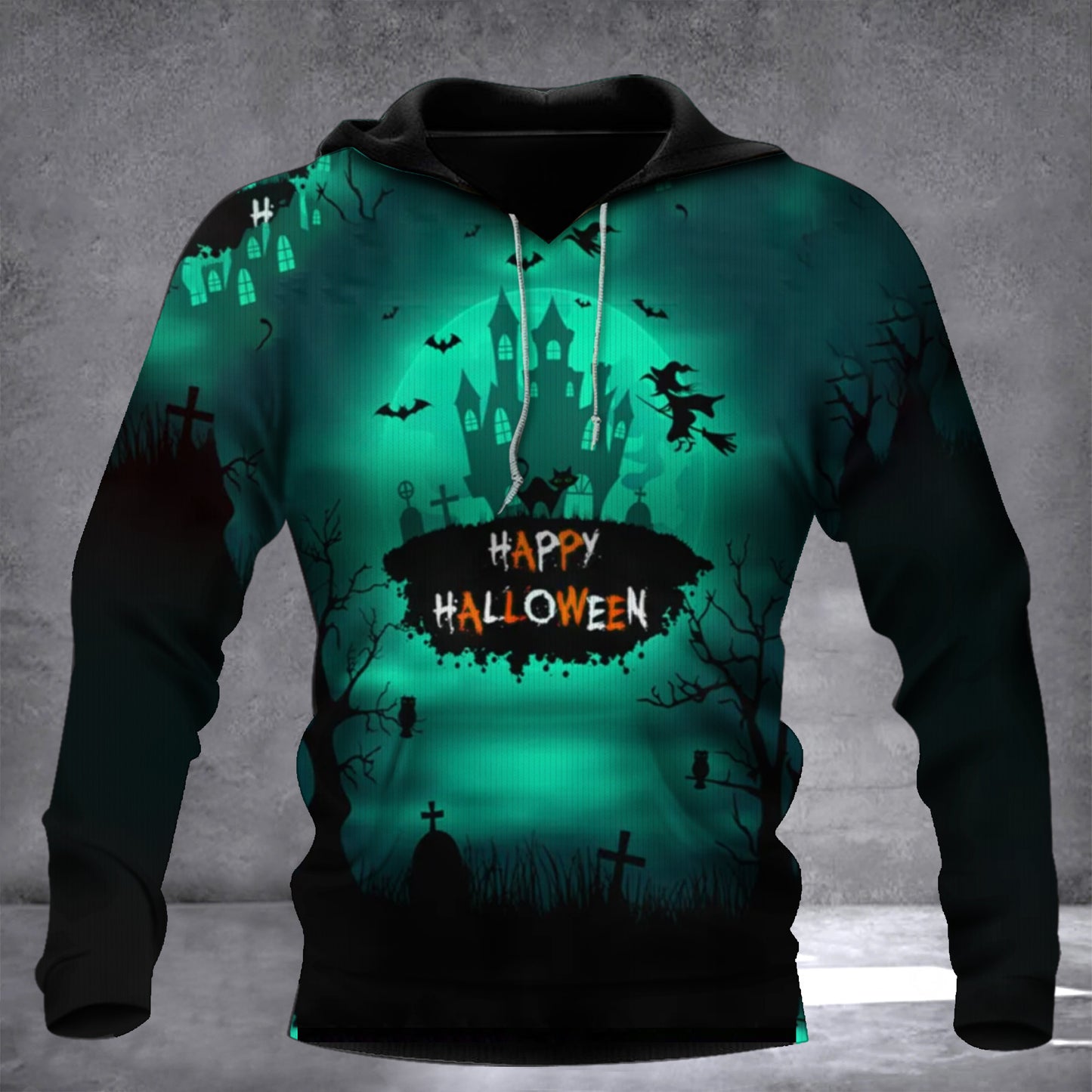 Black Cat Happy Halloween Hoodie