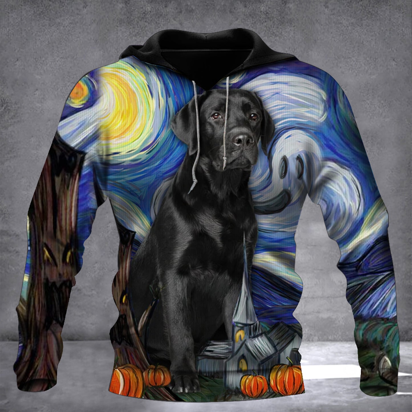 Black Labrador Retriever Starry Night Hoodie