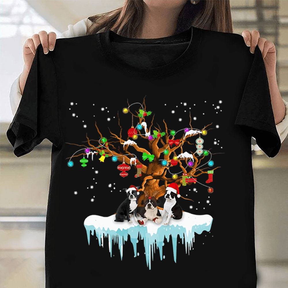 Boston Terrier Christmas Shirt 2022