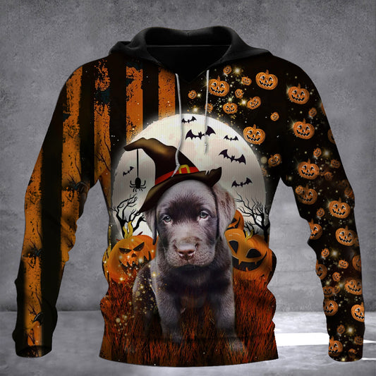 Chocolate Labrador Retriever Puppy Halloween Hoodie