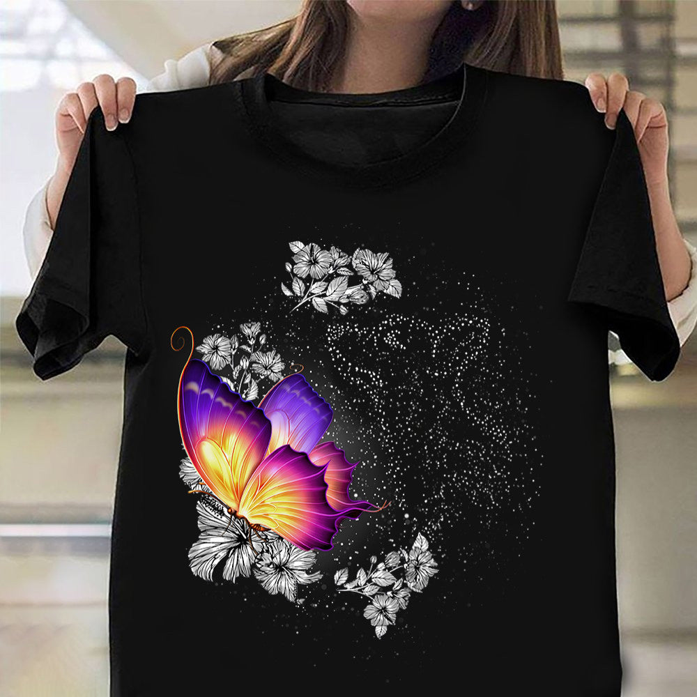 Corgi Dog In Heaven With Butterfly Shirt