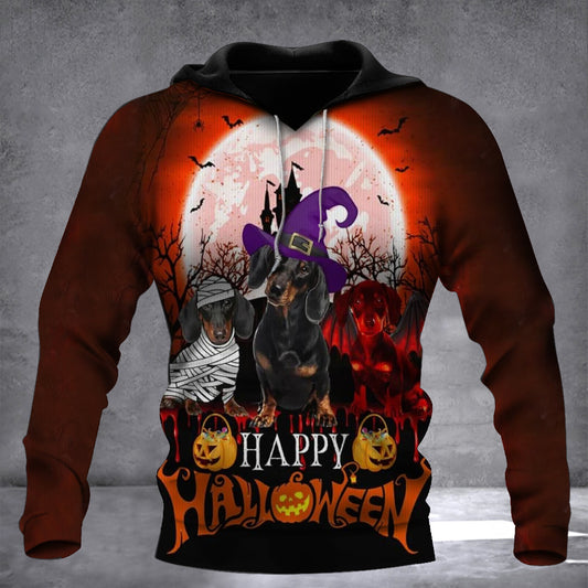 Dachshund Dog happy Halloween Hoodie