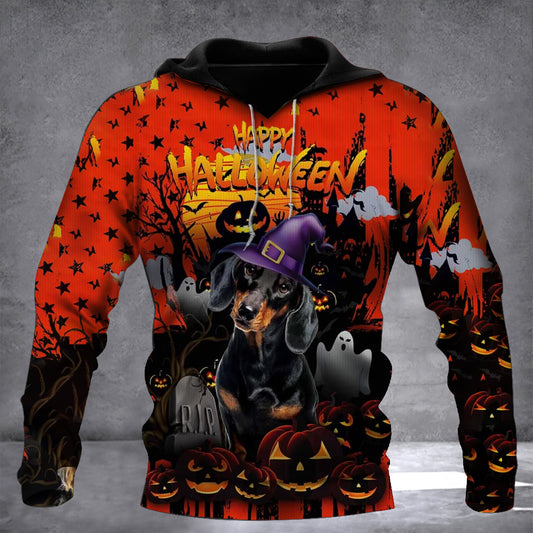 Dachshund Happy Halloween Hoodie V3