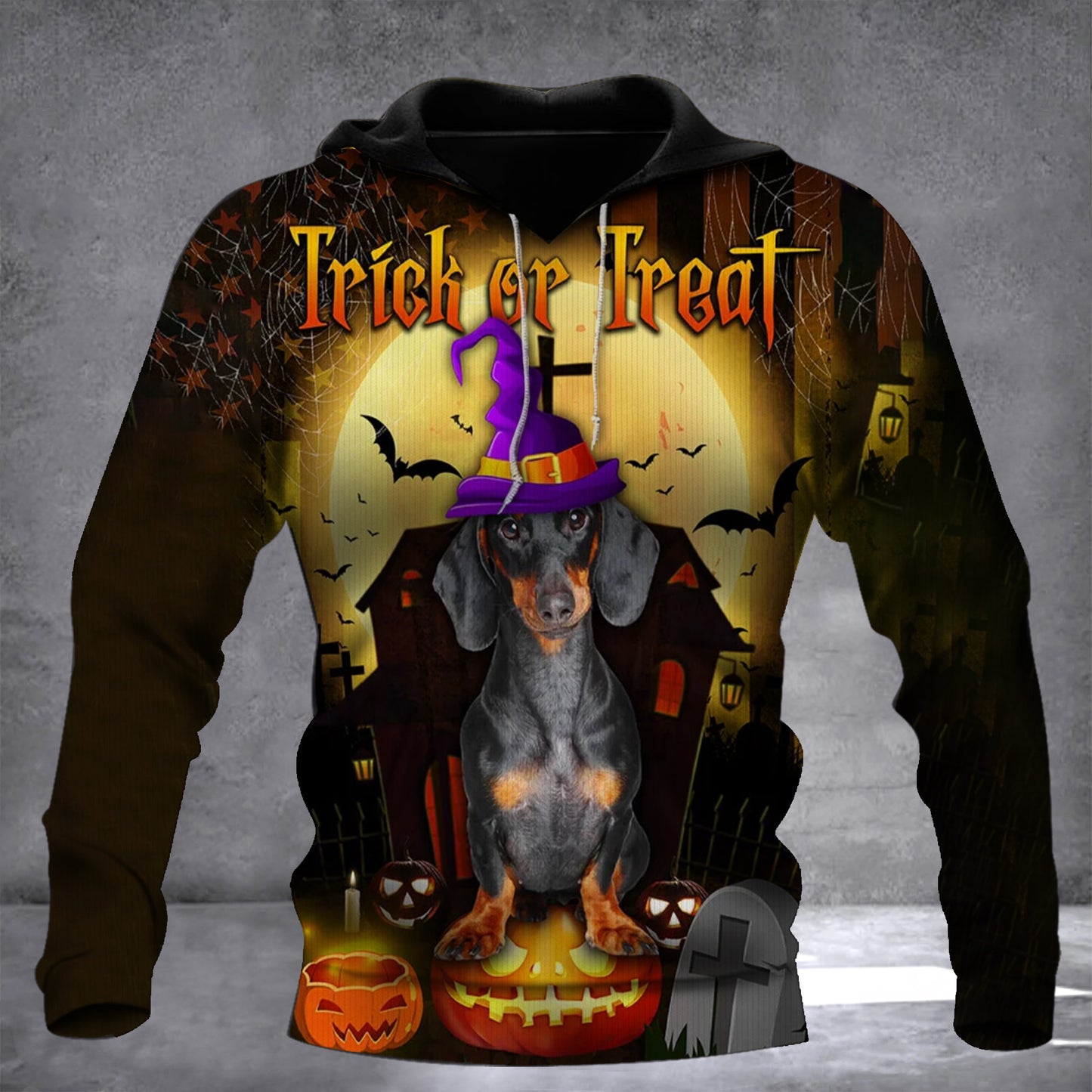 Dachshund Trick Or Treat Halloween Hoodie