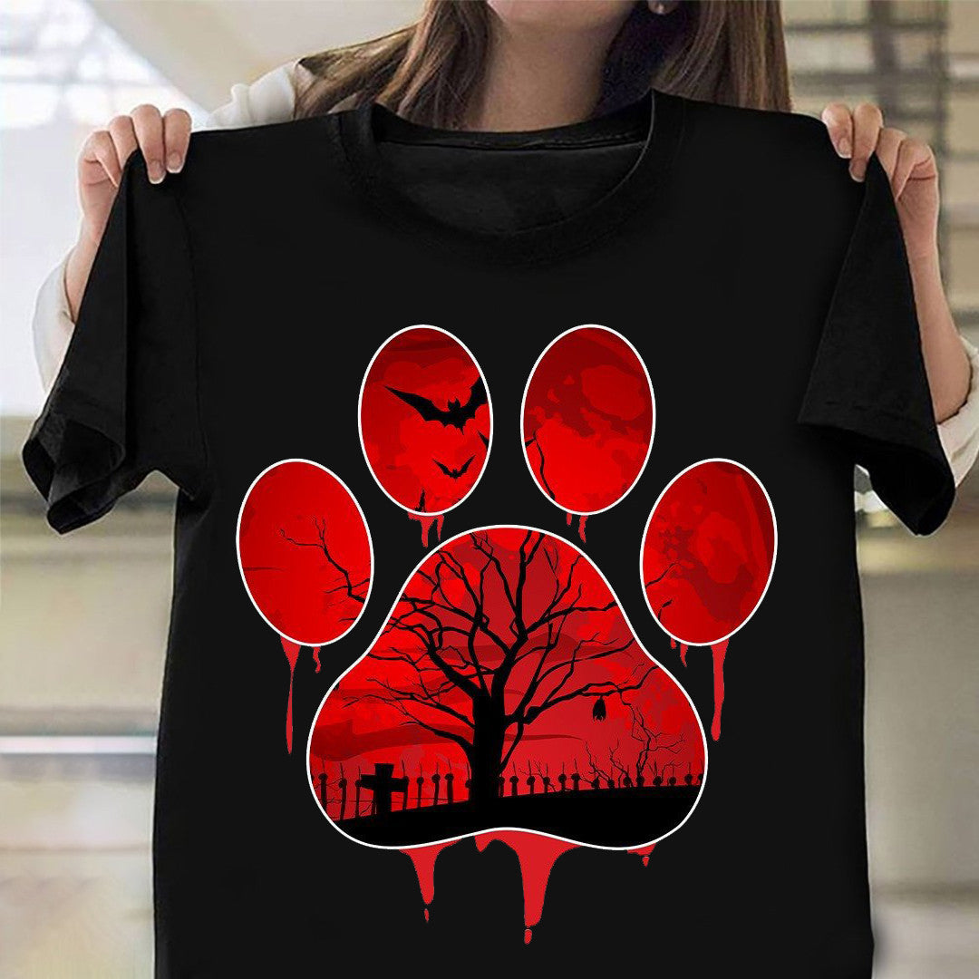 Dog Paw Halloween T-Shirt