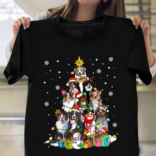 Dogs Christmas Tree T-Shirt