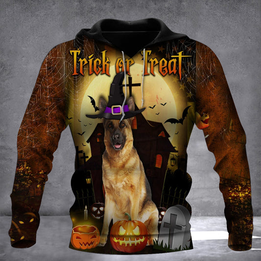 German Shepherd Trick Or Treat Halloween Hoodie