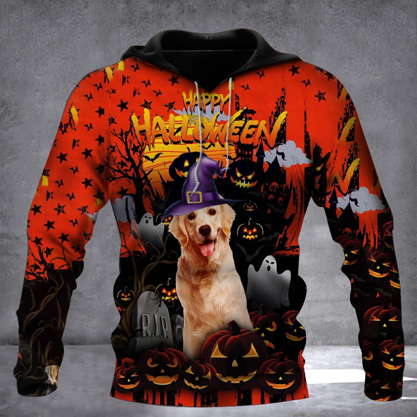 Golden Retriever Happy Halloween Hoodie V2