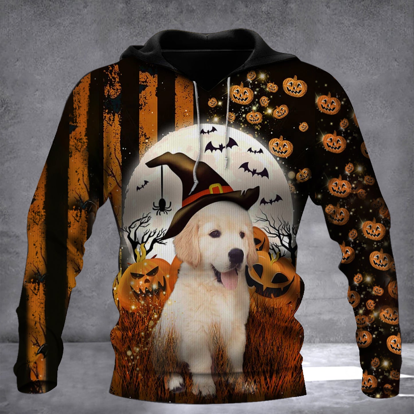 Golden Retriever Puppy Pumpkin Hoodie