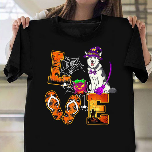 Husky Love Halloween Boo Shirt