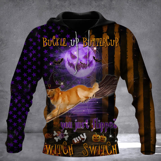 Labrador Retriever Buckle Up Buttercup Halloween Hoodie