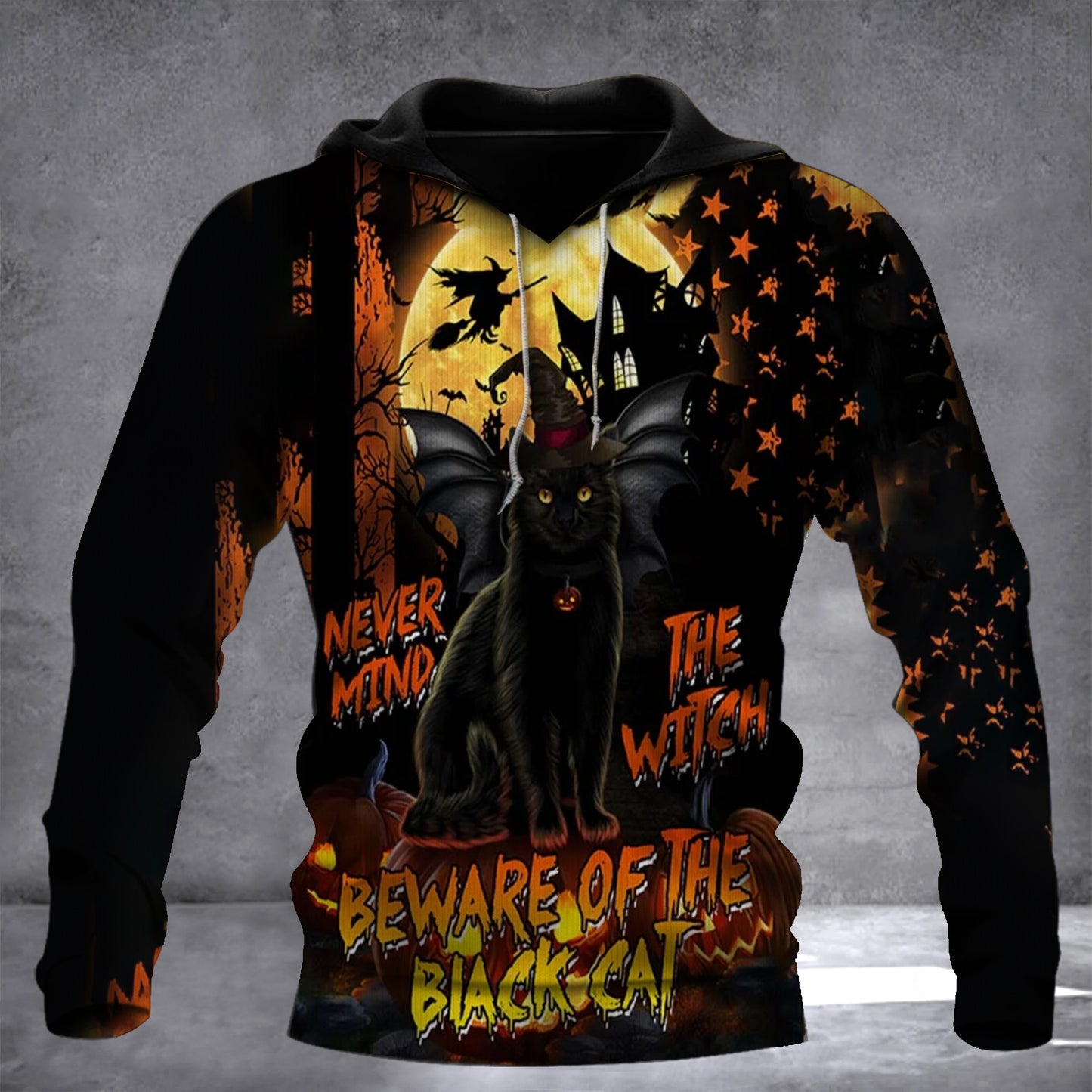 Never Mind The Witch Beware Of The Black Cat Hoodie