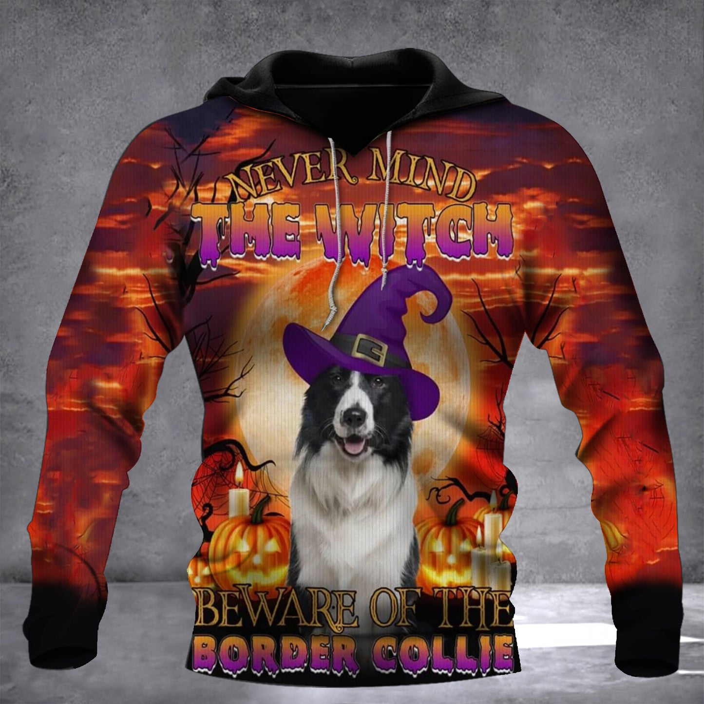 Never Mind The Witch Beware Of The Border Collie Hoodie