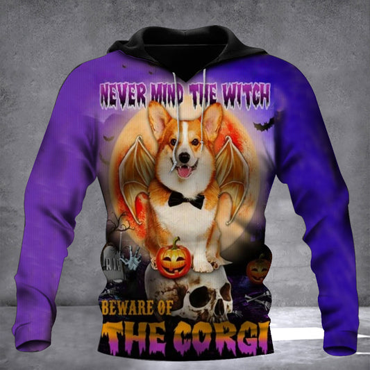 Never Mind The Witch Beware Of The Corgi Hoodie