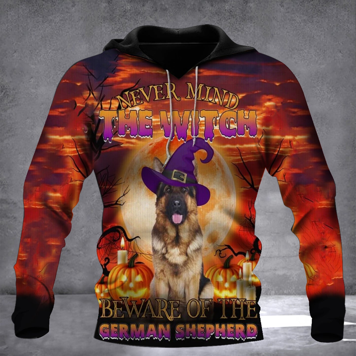 Never Mind The Witch Beware Of The German Shepherd Hoodie V2