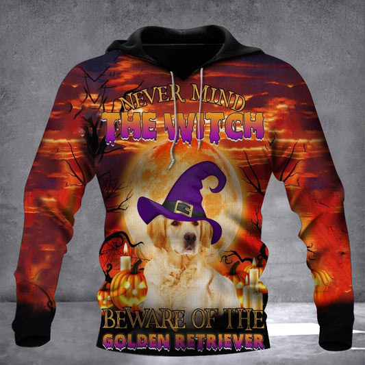 Never Mind The Witch Beware Of The Golden Retriever Hoodie V2