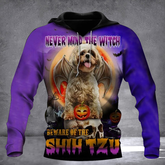 Never Mind The Witch Beware Of The Shih Tzu Hoodie