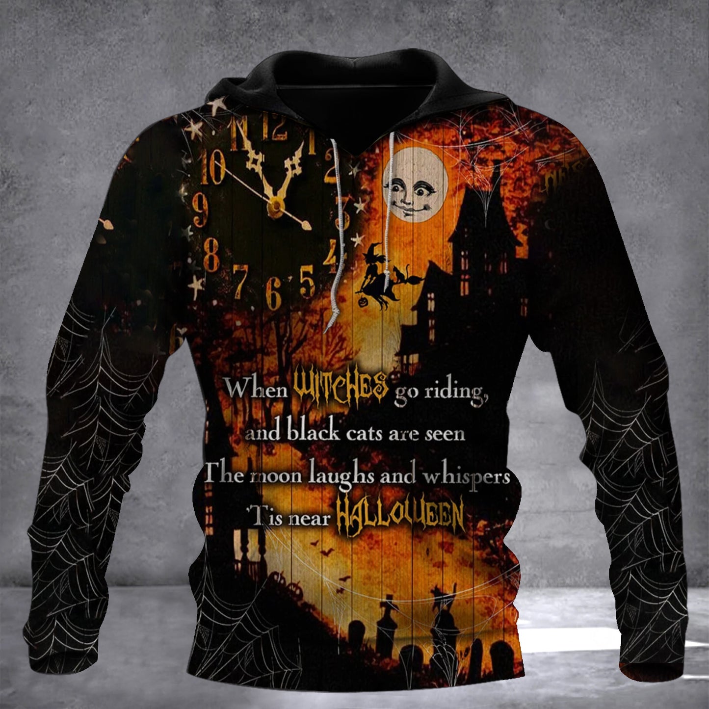 When Witches Go Riding Tis Near Halloween Hoodie